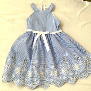 Kids Rare Edition dress - size 8 … Blue and white dress